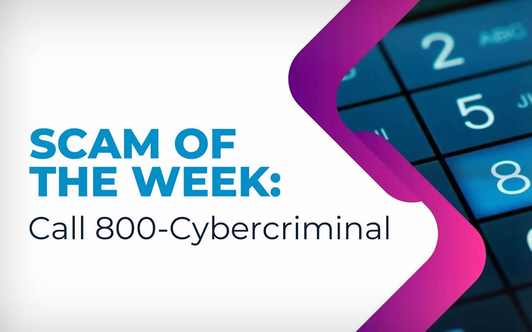 SCAM OF THE WEEK: Call 800-Cybercriminal